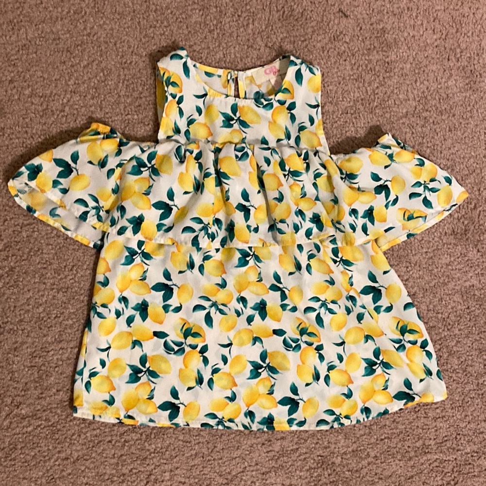 GB Girls Lemon Blouse~size Small~